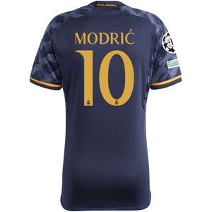 adidas Real Madrid Luka Modric Away Jersey w/ Champions League + Club -  Soccer Wearhouse