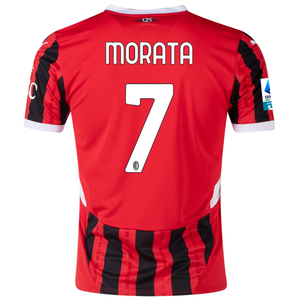 Puma AC Milan Alvaro Morata Home Jersey w/ Serie A Patch 24/25 (Puma Red/Puma Black)