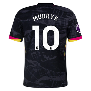 Nike Chelsea Authentic Mykhailo Mudryk Third Jersey w/ EPL Patch 24/25 (Anthracite/Pink Prime)