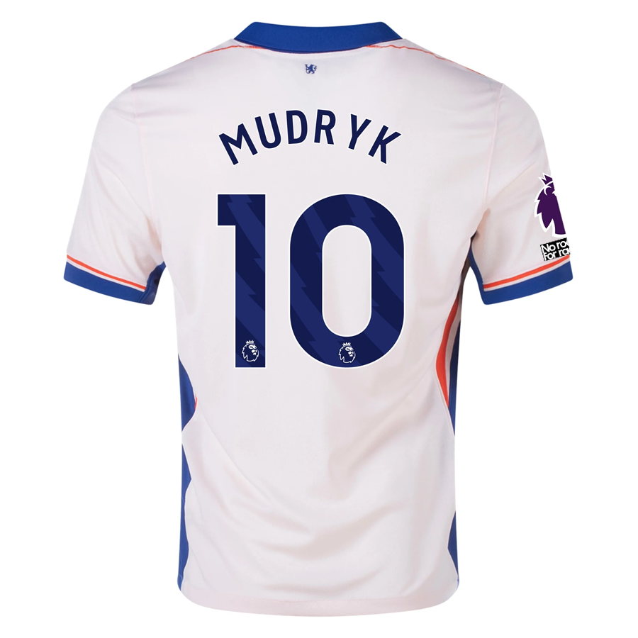 Nike Chelsea Mykhailo Mudryk Away Jersey w/ EPL + No Room For Racism P ...