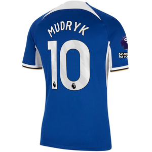 Nike Chelsea Mykhailo Mudryk Home Jersey w/ EPL + No Room For Racism Patches 23/24 (Rush Blue/Club Gold)