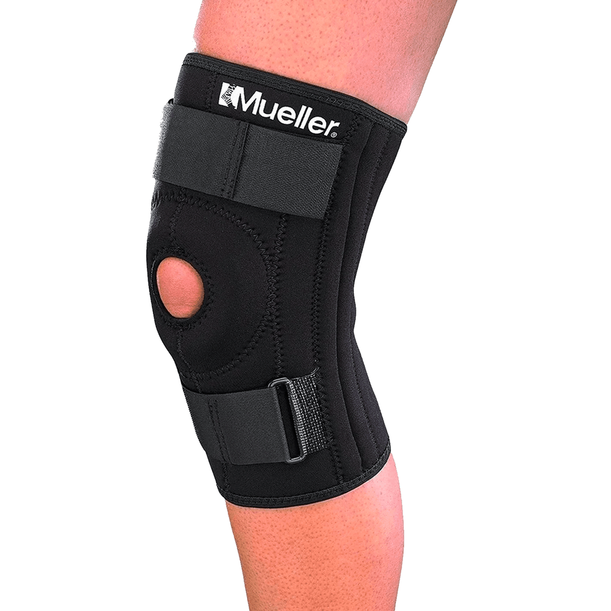 Mueller Open Patella Knee Stabilizer (Black) | SoccerWearhouse