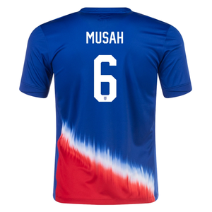 Nike Youth United States Yunus Musah Away Jersey 24/25 (Old Royal/Sport Red)