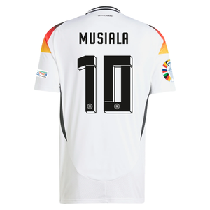 adidas Germany Jamal Musiala Home Jersey w/ Euro 2024 Patches 24/25 (White)