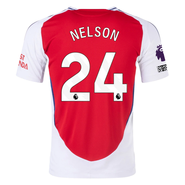 adidas Arsenal Authentic Reiss Nelson Home Jersey w/ EPL + No Room