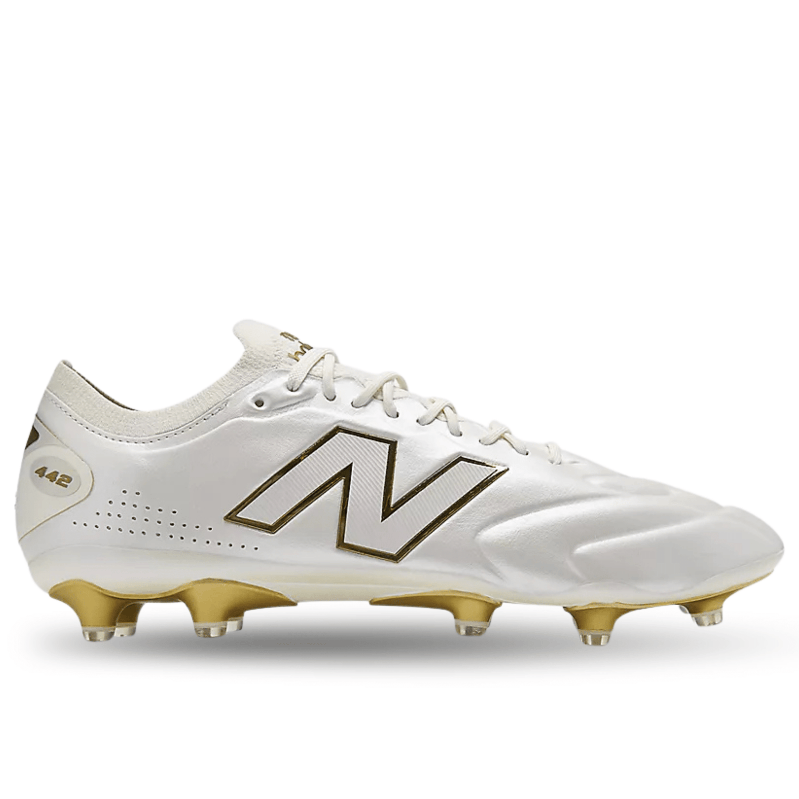 New Balance 442 Elite Knit FG V3 First Edition Soccer Cleats (White/Brown) | SoccerWearhouse