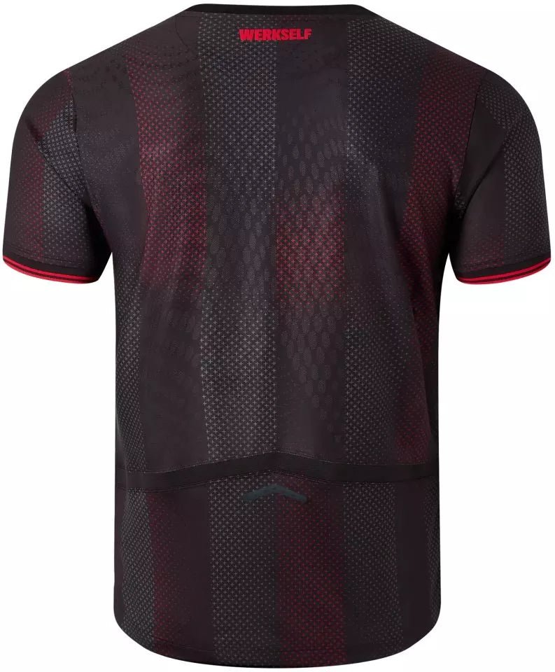 New Balance Men's Bayer Leverkusen 25/26 Authentic Elite Home Jersey (Black/Red) | SoccerWearhouse