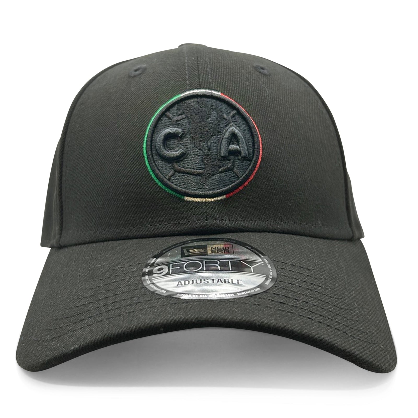 New Era Club America Tricolor 9FORTY Adjustable Hat (Black) | SoccerWearhouse