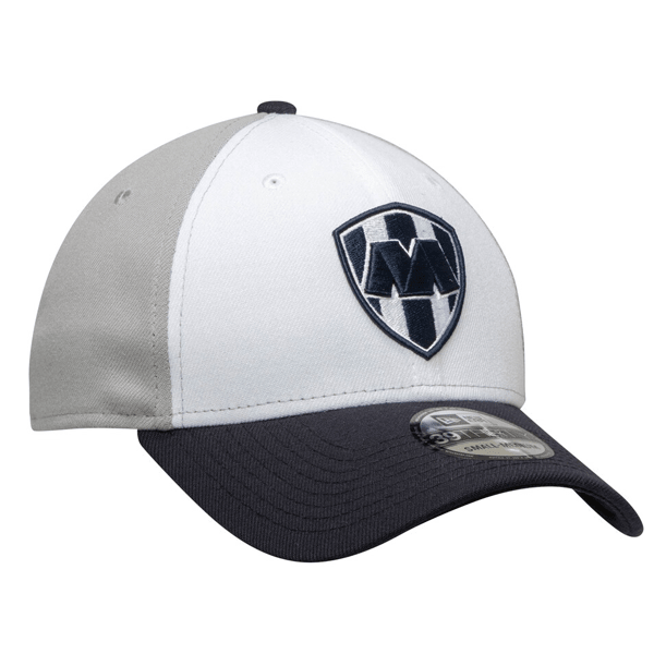 New Era Monterrey 39Thirty Hat (White/Navy/Grey) | SoccerWearhouse