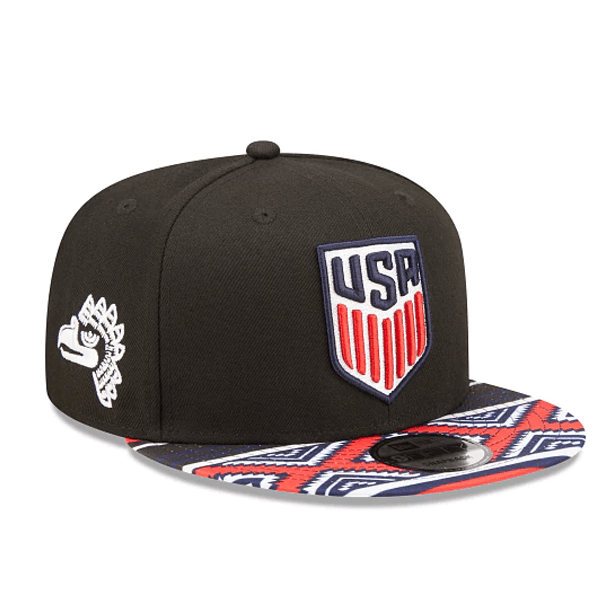 New Era United States 9Fifty Snapback Hat (Black/Red/White) | SoccerWearhouse