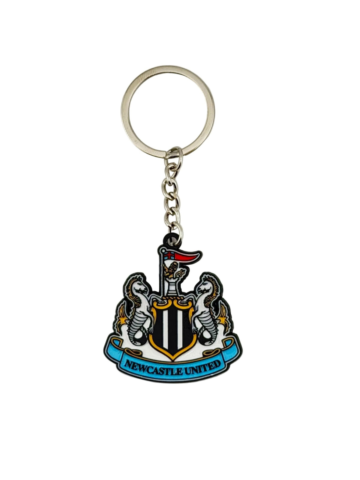 Newcastle United FC Full Color Metal Crest Keychain | SoccerWearhouse