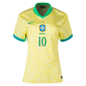 Nike Womens Brazil Neymar Jr Home Jersey 24/25 (Dynamic Yellow/Lemon Chiffon/Green Spark)