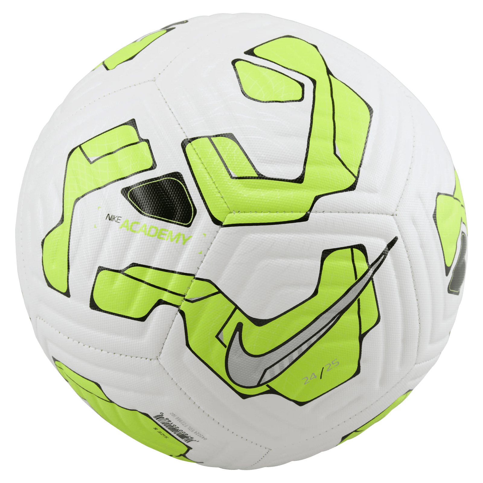 Nike Academy Team Ball 24/25 (White/Volt/Metallic Silver) | SoccerWearhouse