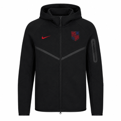 Nike Adult USMNT United States 2026 Tech Fleece Full Zip Hoodie (Black