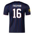 Nike Alex Freeman United States Away Jersey 25/26 w/ Gold Cup Patch 2025 (Obsidian/Challenge Red)