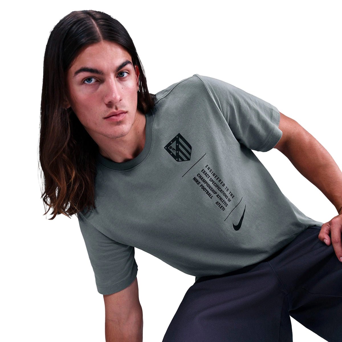 Nike Atlético Madrid 25/26 T-Shirt (Smoke Grey) | SoccerWearhouse