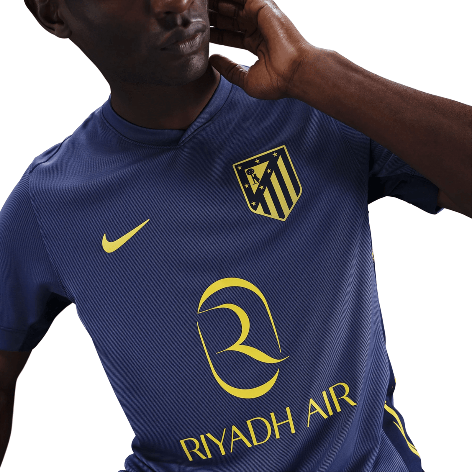 Nike Atlético Madrid Julian Alvarez Away Jersey w/ La Liga Patch 25/26 (Binary Blue/Vibrant Yellow) | SoccerWearhouse