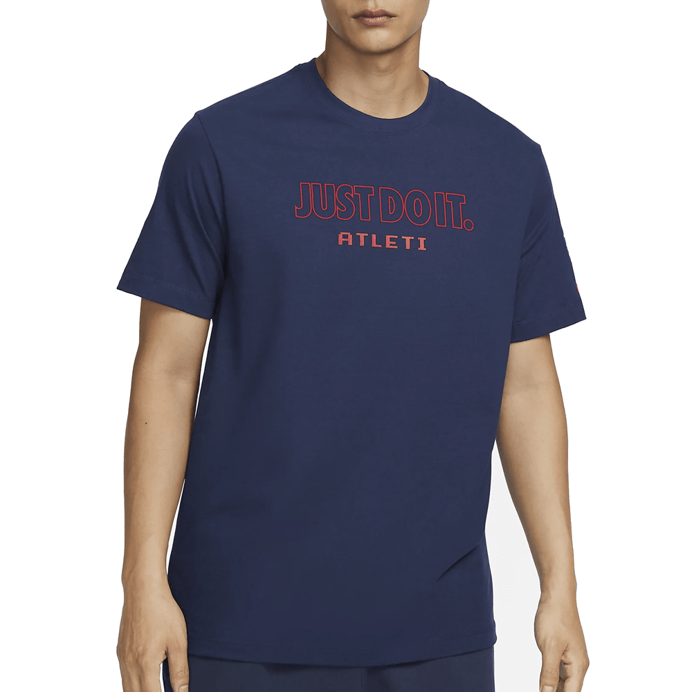 Nike Atletico Madrid Just Do It T-Shirt (Navy/Red) | SoccerWearhouse