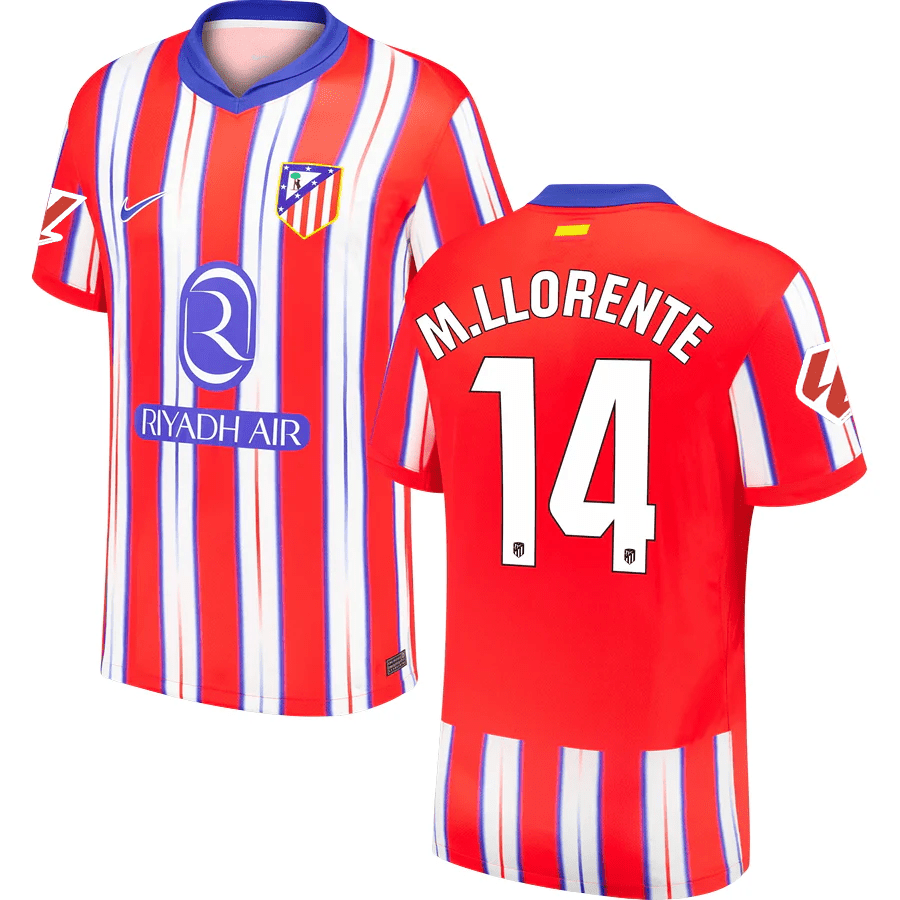 Nike Atletico Madrid Marcos Llorente Home Jersey w/ La Liga Patch 24/25 (Hyper Royal/Light Crimson) | SoccerWearhouse