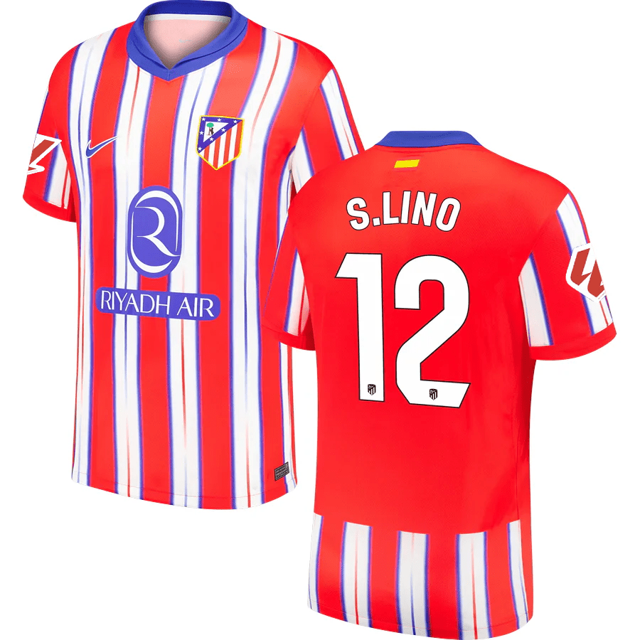 Nike Atletico Madrid Samuel Lino Home Jersey w/ La Liga Patch 24/25 (Hyper Royal/Light Crimson) | SoccerWearhouse