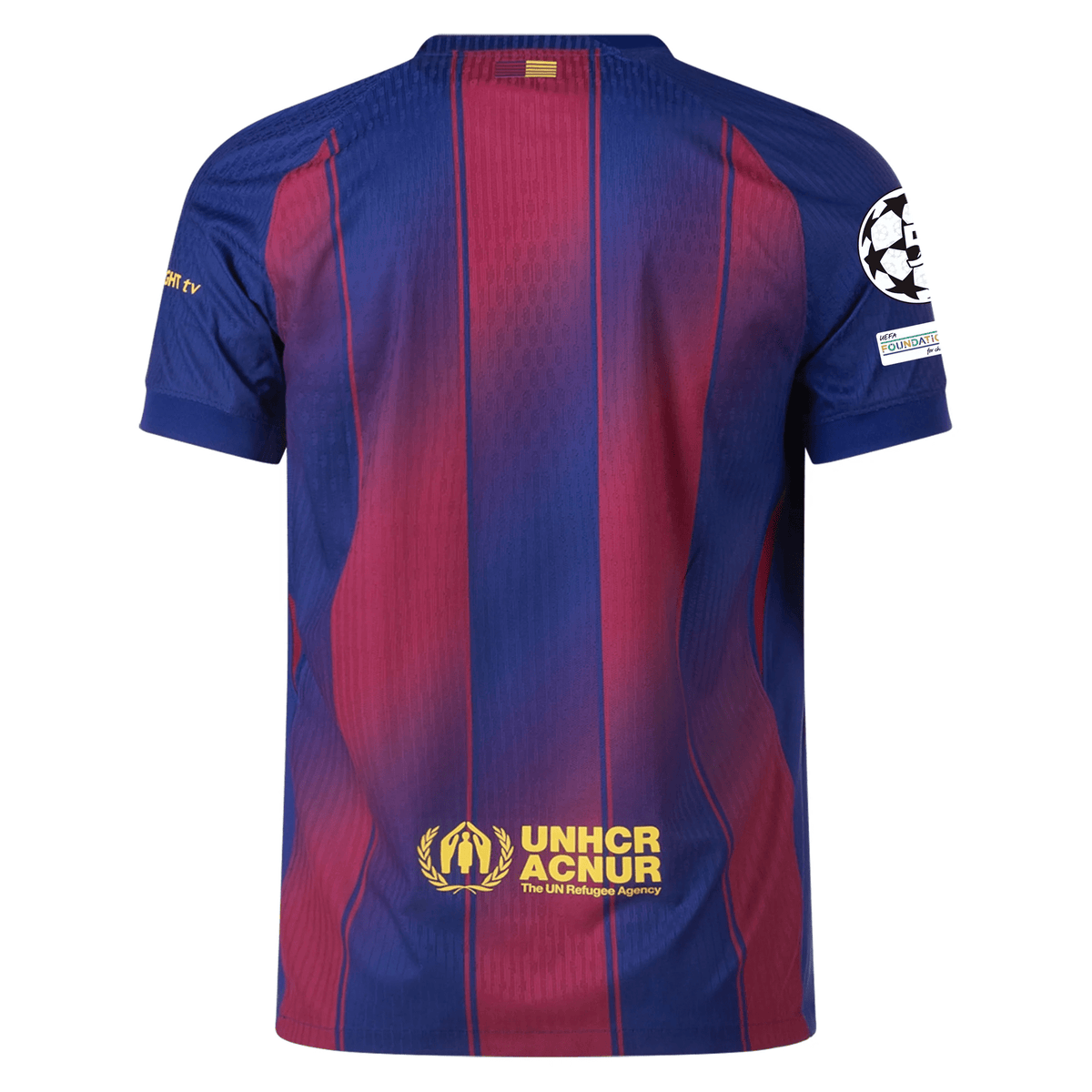 Nike Barcelona Authentic Home Jersey w/ Champions League Patches 25/26 (Deep Royal Blue/Midwest Gold) | SoccerWearhouse