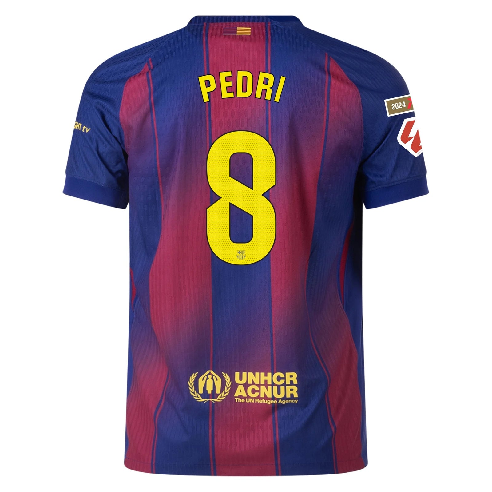 Nike Barcelona Authentic Pedri Home Jersey w/ La Liga Champion Patches 25/26 (Deep Royal Blue/Midwest Gold) | SoccerWearhouse