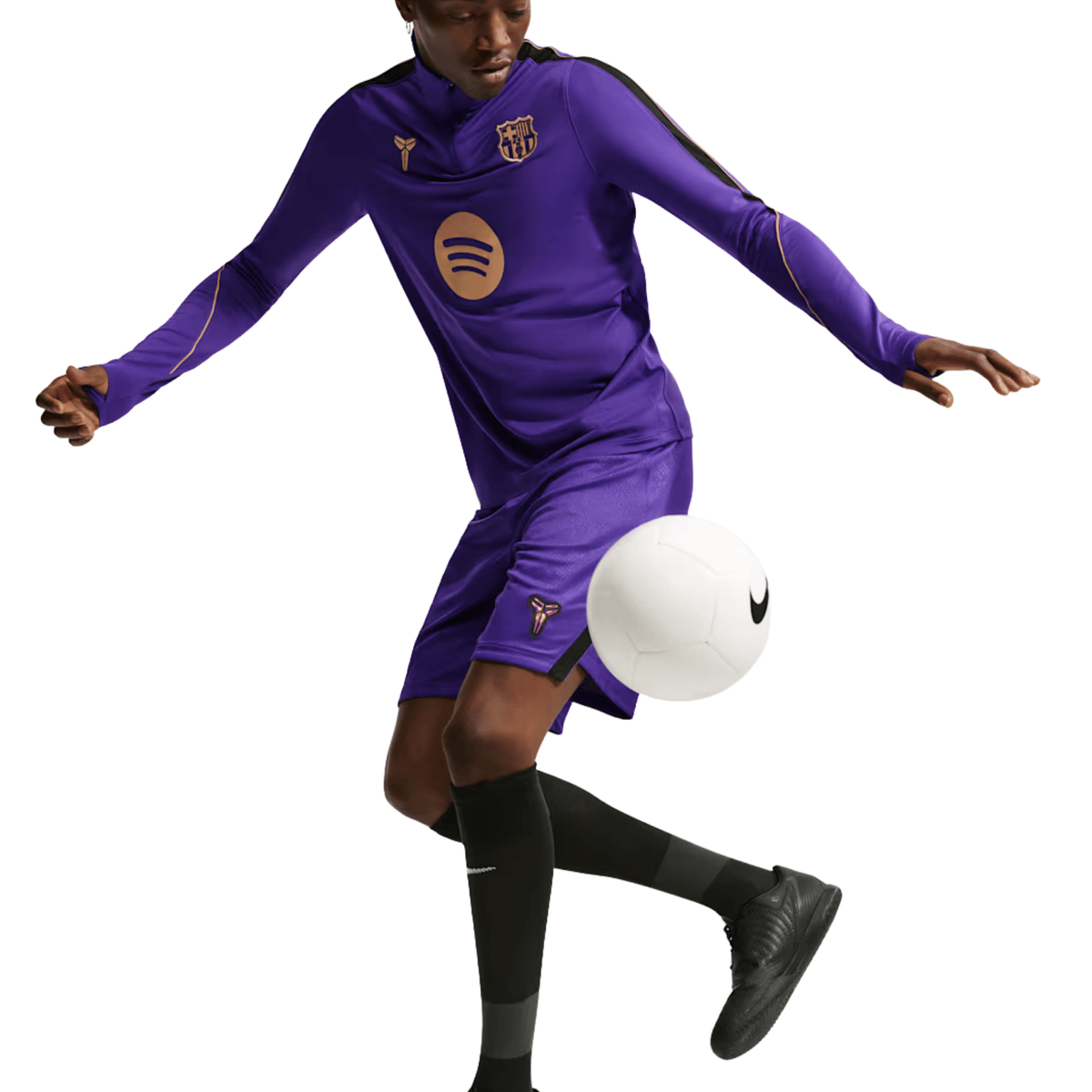 Nike Barcelona Away Strike Drill Top 26/27 (Purple/Black/Metallic Gold) | SoccerWearhouse