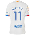 Nike Barcelona Raphinha Authentic Match Away Jersey 23/24 w/ LaLiga Patches (White/Royal Blue)