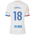 Nike Barcelona Romeu Authentic Match Away Jersey 23/24 w/ LaLiga Patches (White/Royal Blue)