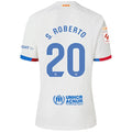 Nike Barcelona Sergi Roberto Authentic Match Away Jersey 23/24 w/ LaLiga Patches (White/Royal Blue)