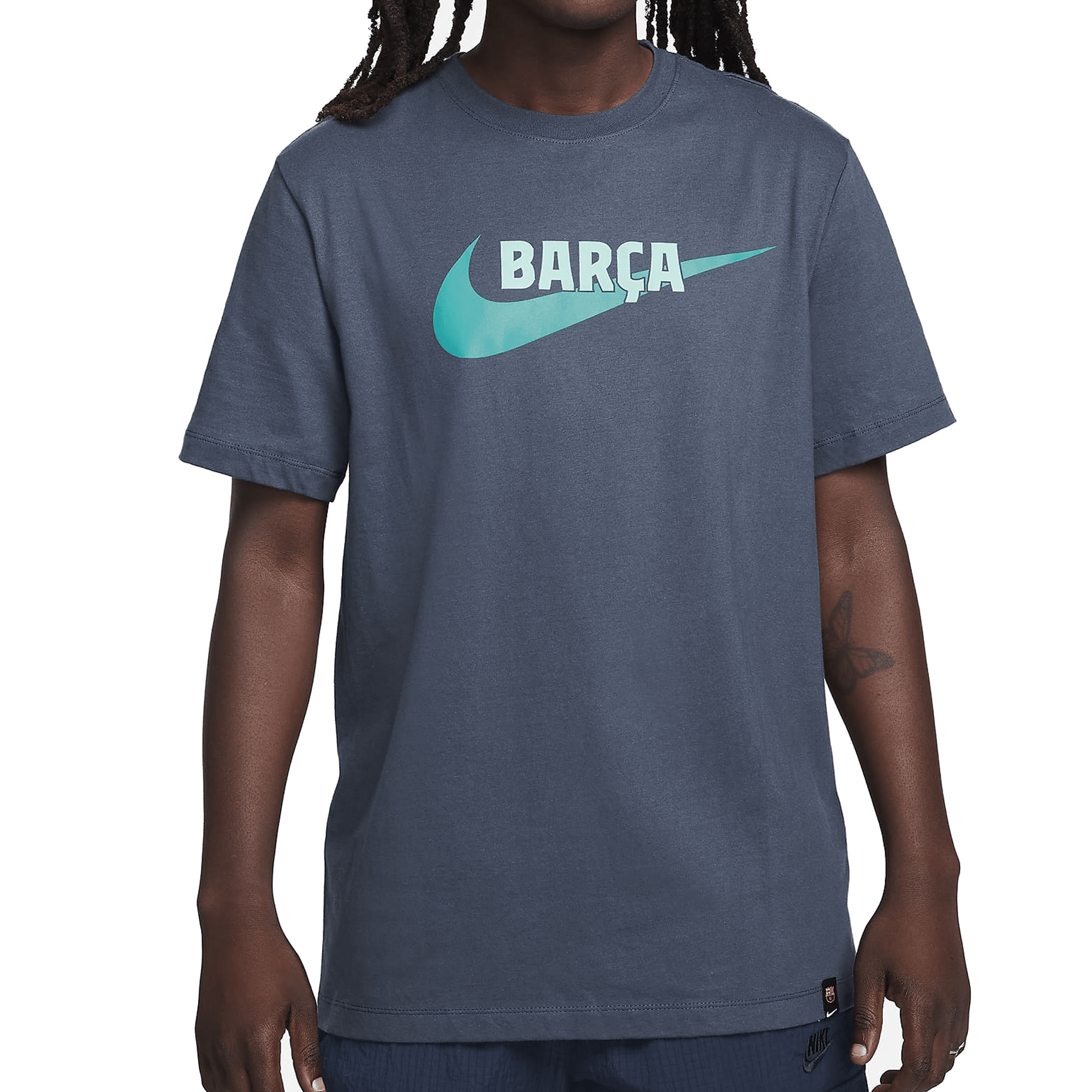 Nike Men's Blue Barcelona Swoosh T-Shirt