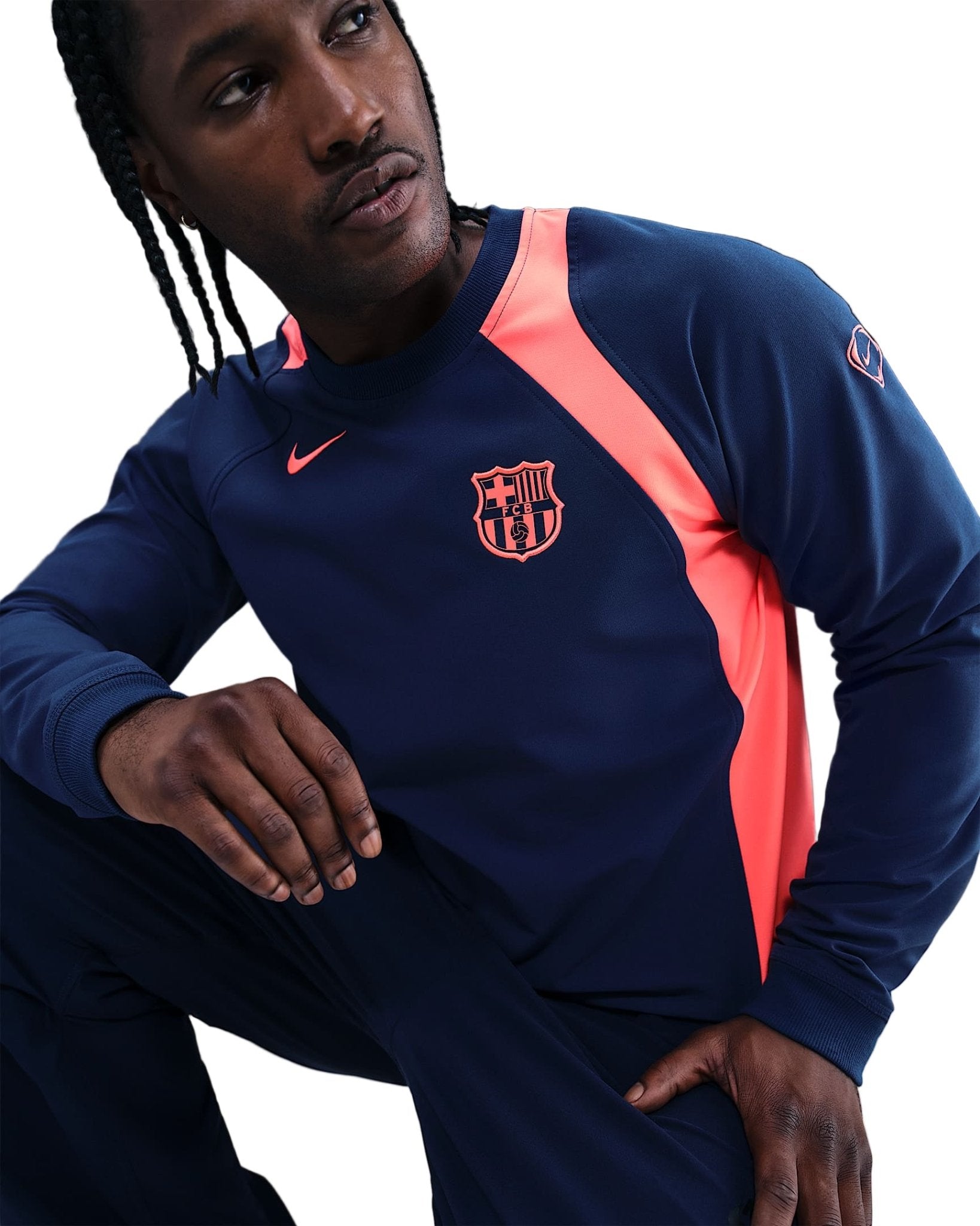 Nike Barcelona Third Total 90 Crew Neck Top 25/26 (Midnight Navy/Brigh
