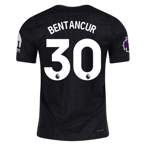 Nike Bentancur Tottenham Hotspur Authentic Away Jersey 25/26 w/ EPL Patch (Black/Iron) - S