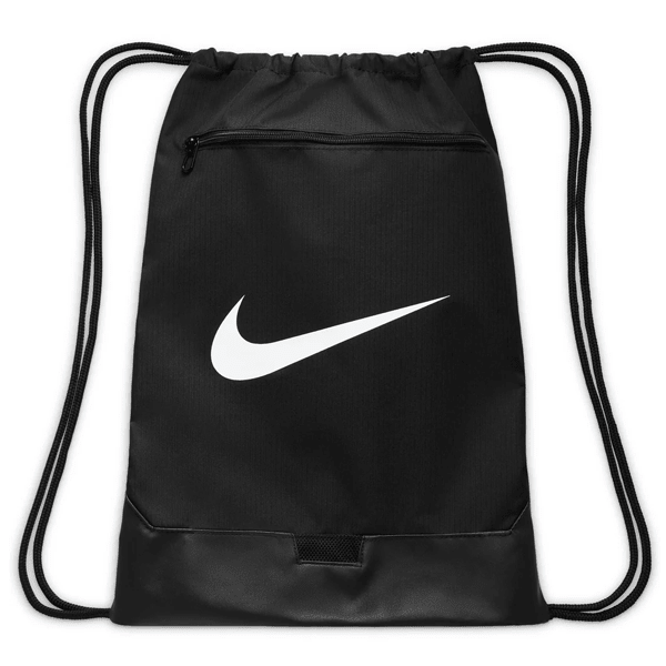 Nike Brasilia Gym Sack Bag (Black/White) | SoccerWearhouse