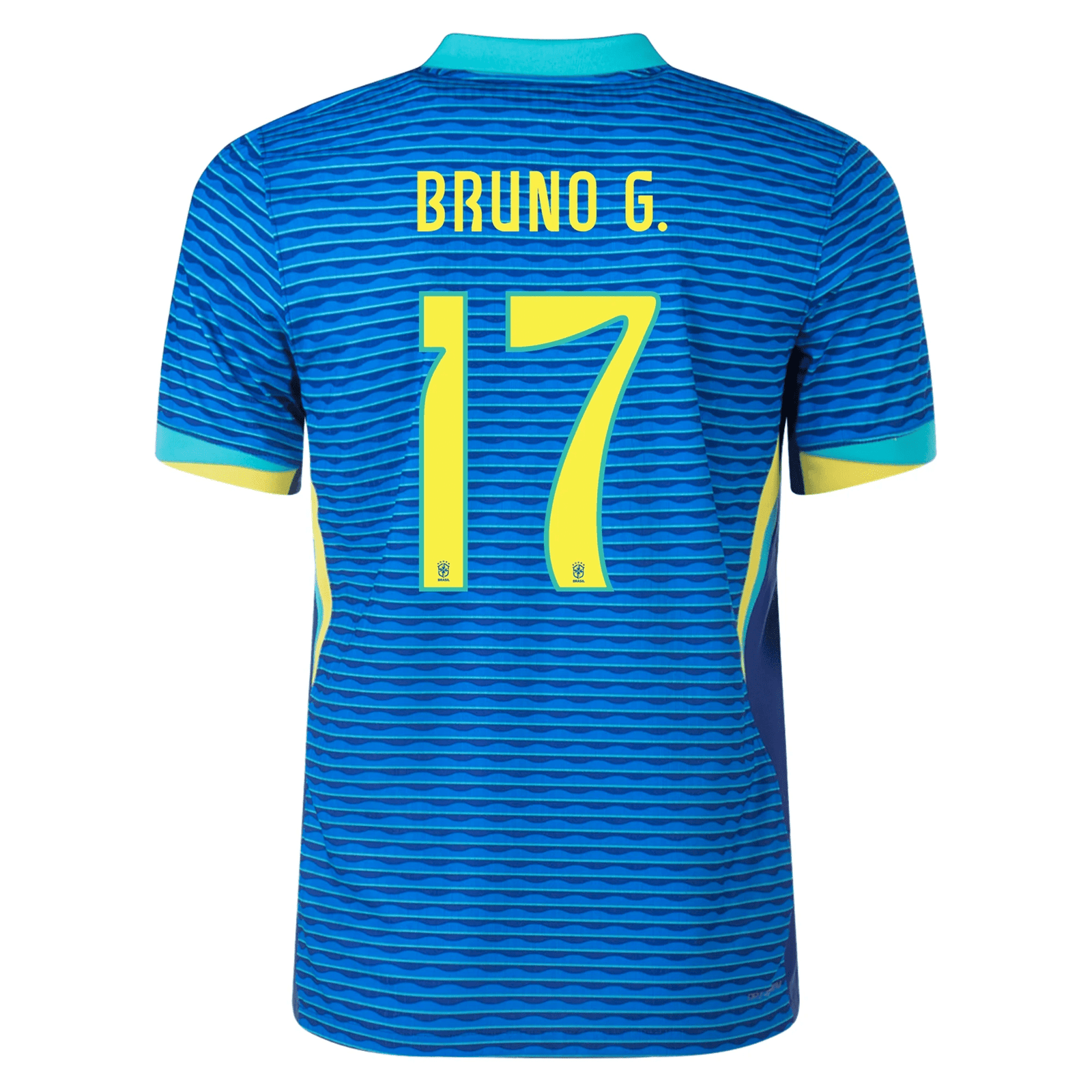 Nike Brazil Authentic Bruno Guimarães Away Jersey 24/25 Soar/Dynamic Yellow) | SoccerWearhouse