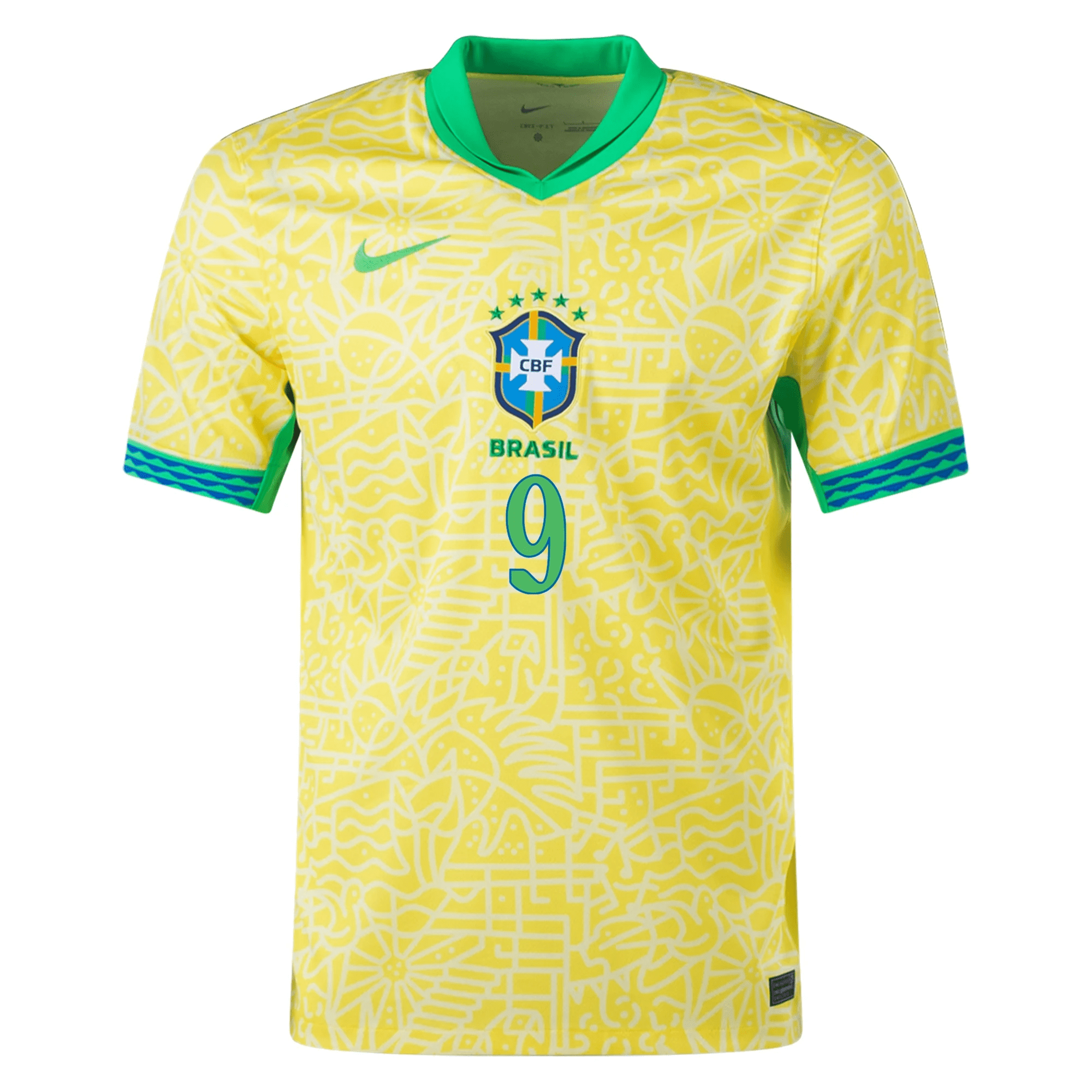 Nike Brazil Authentic Endrick Home Jersey 24/25 (Dynamic Yellow/Lemon