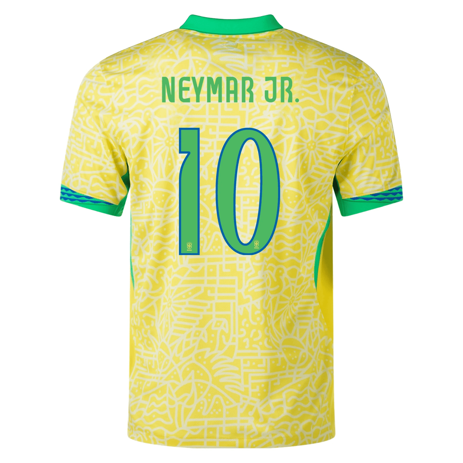 Nike Brazil Authentic Neymar Jr. Home Jersey 24/25 (Dynamic Yellow/Lemon Chiffon/Green Spark) | SoccerWearhouse