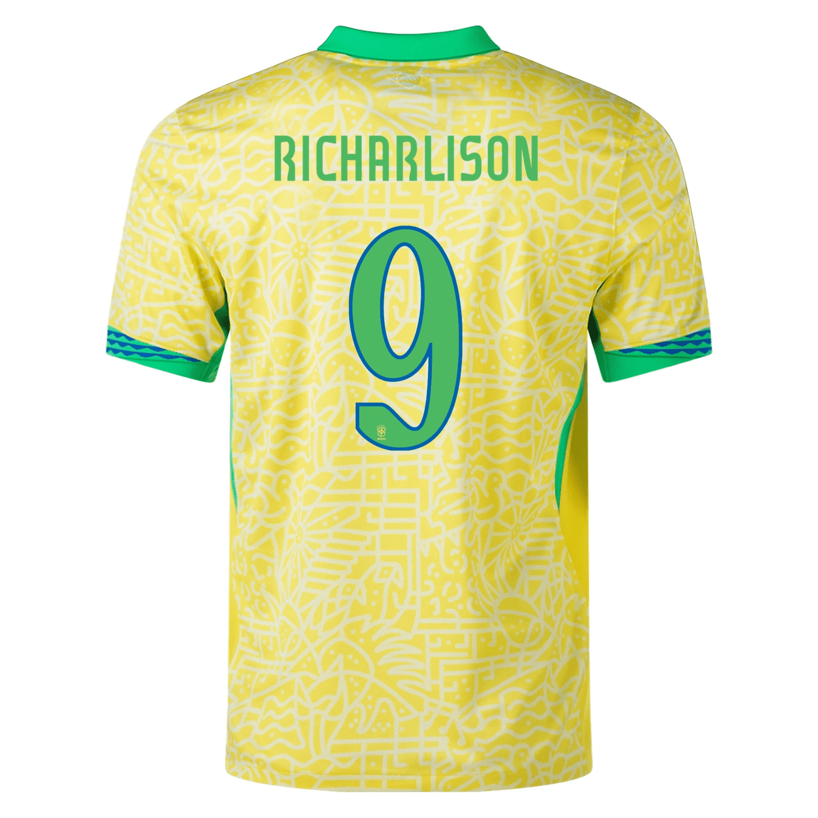 Nike Brazil Authentic Richarlison Home Jersey 24/25 (Dynamic Yellow/Lemon Chiffon/Green Spark) | SoccerWearhouse