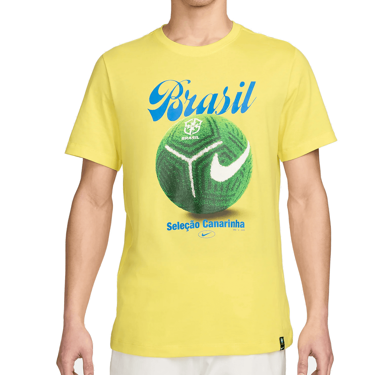 Nike Brazil Home Field T-Shirt 24/25 (Yellow) | SoccerWearhouse
