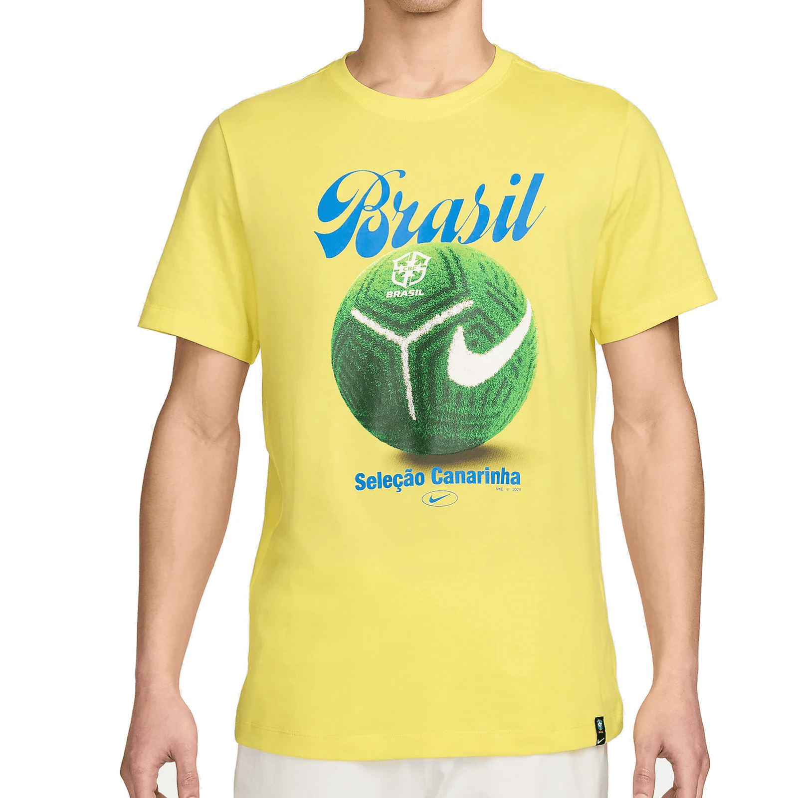 Nike Brazil Home Field T-Shirt 24/25 (Yellow) | SoccerWearhouse