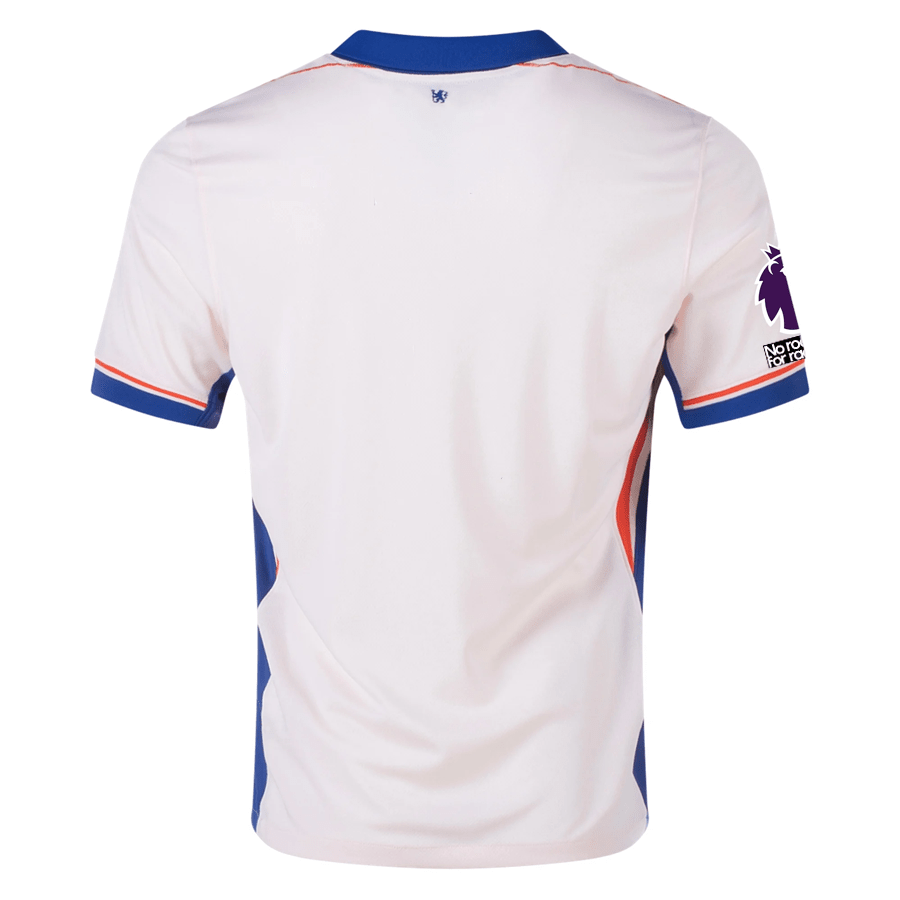 Nike Chelsea Away Jersey w/ EPL + No Room For Racism Patches 24/25 (Guava Ice/Rush Blue) | SoccerWearhouse