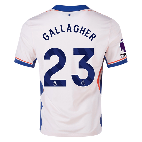 Nike Chelsea Connor Gallagher Away Jersey w/ EPL + No Room For Racism