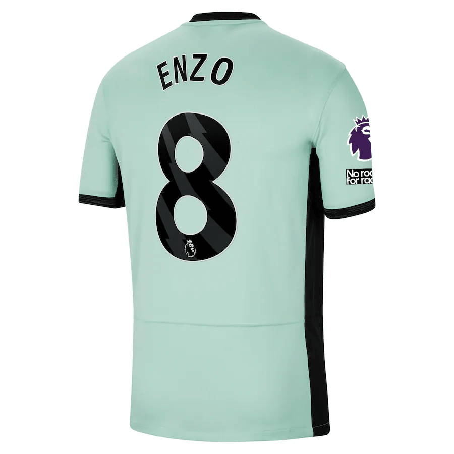 Nike Chelsea Enzo Fernandez Third Jersey w/ EPL + No Room For Racism Patches 23/24 (Mint Foam/Black) | SoccerWearhouse