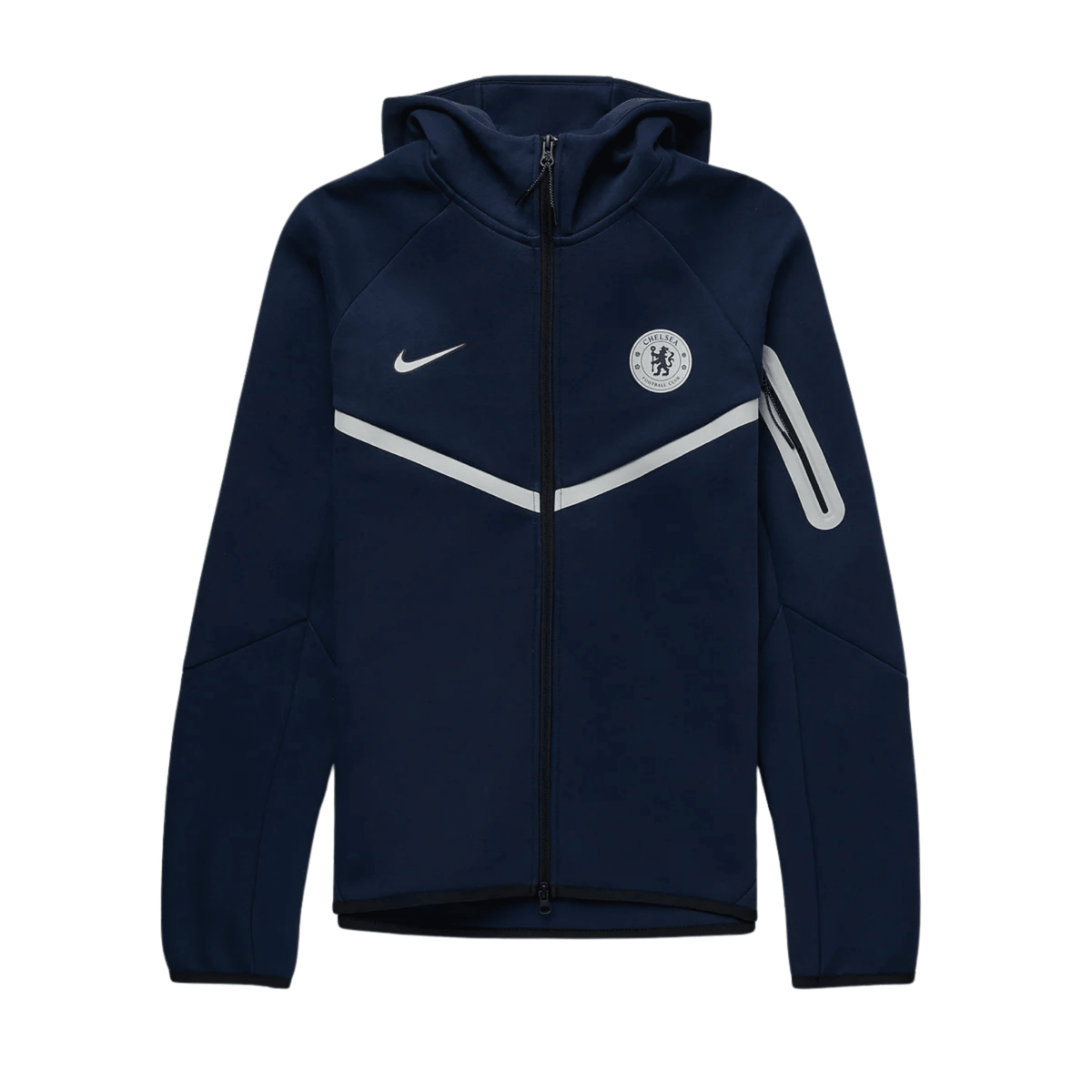 Nike Chelsea FC 26/27 Tech Fleece Windrunner Jacket (Blue Eclipse/Reflective Silver) | SoccerWearhouse
