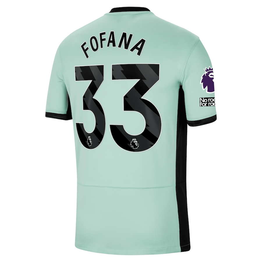 Nike Chelsea Fofana Third Jersey w/ EPL + No Room For Racism Patches 23/24 (Mint Foam/Black) | SoccerWearhouse