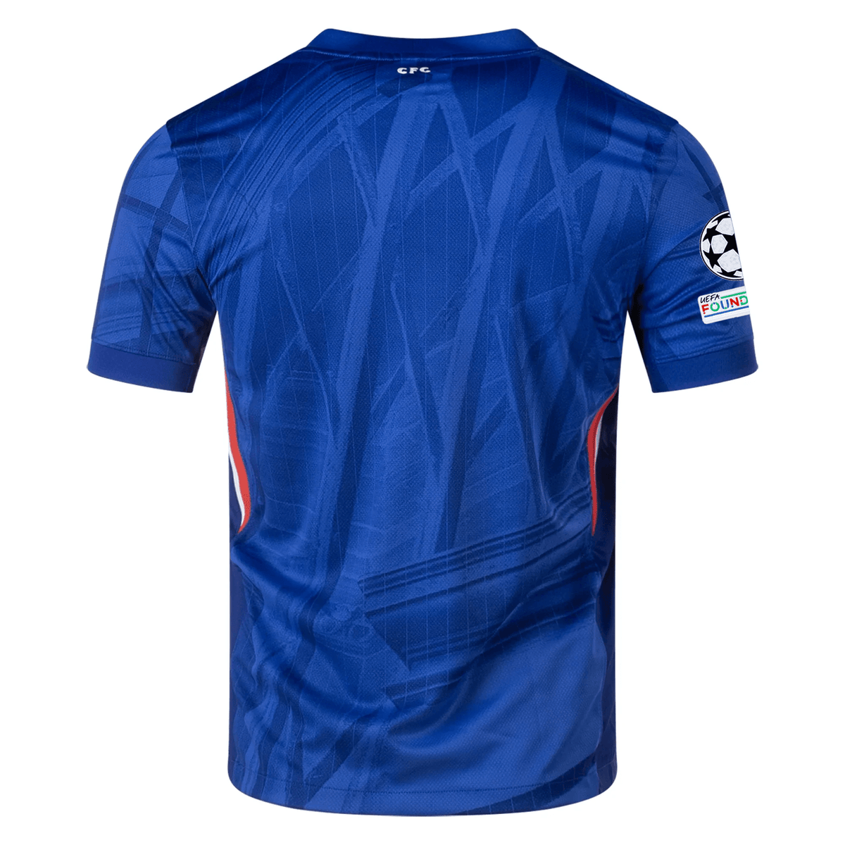 Nike Chelsea Home Jersey 25/26 w/ Champions League Patches (Rush Blue/White/Speed Red) | SoccerWearhouse