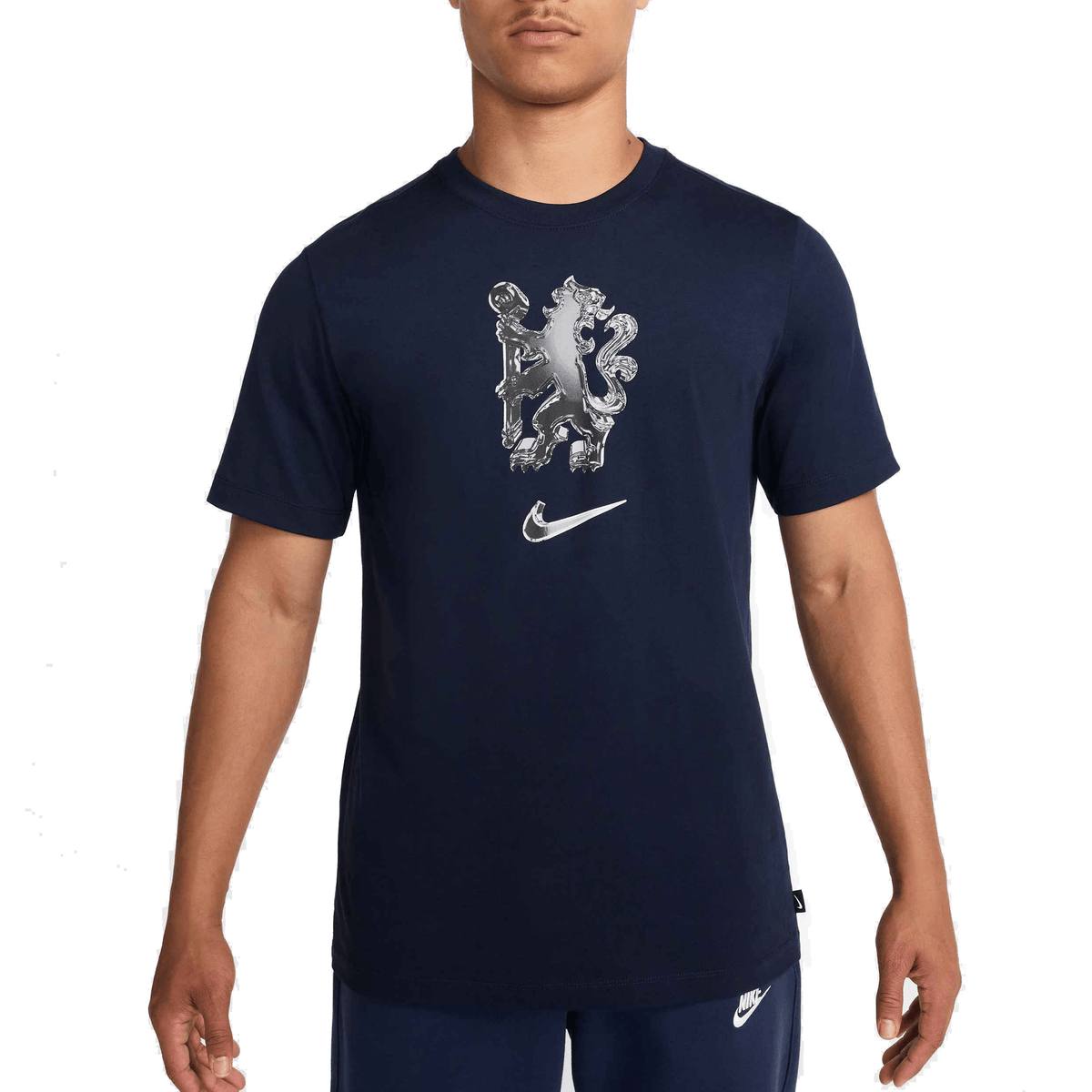 Nike Chelsea Lion Crest Logo T-Shirt 24/25 (Navy) | SoccerWearhouse