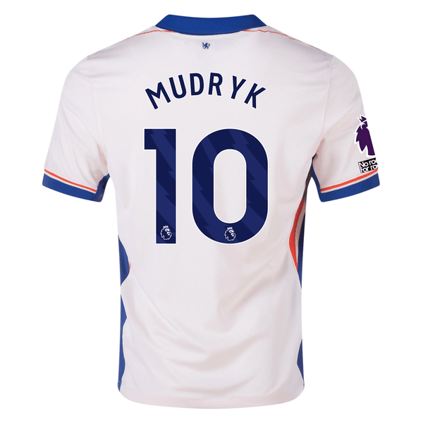 Nike Chelsea Mykhailo Mudryk Away Jersey w/ EPL + No Room For Racism P