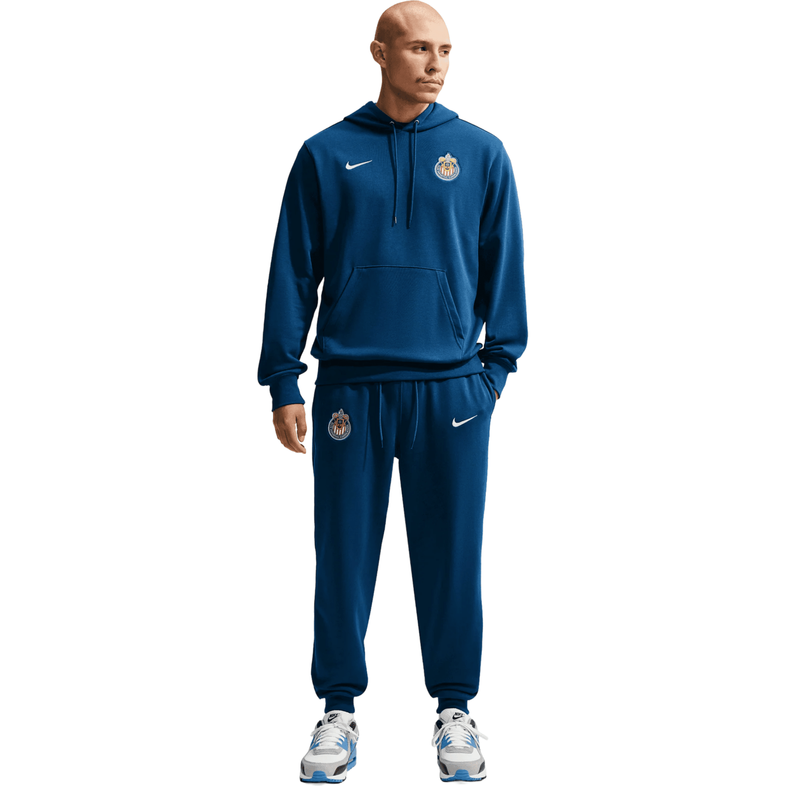 Nike Chivas French Terry Jogger Pants 26/27 (Brave Blue/White) | SoccerWearhouse