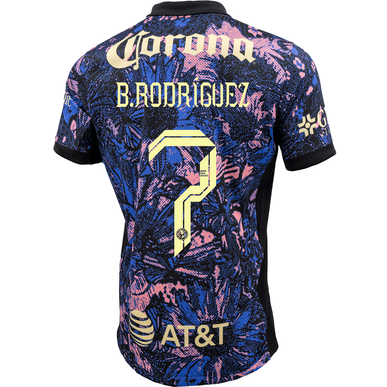 Nike Club America Brian Rodríguez Third Jersey 24/25 (Medium Blue/Black/Lemon Chiffon) | SoccerWearhouse
